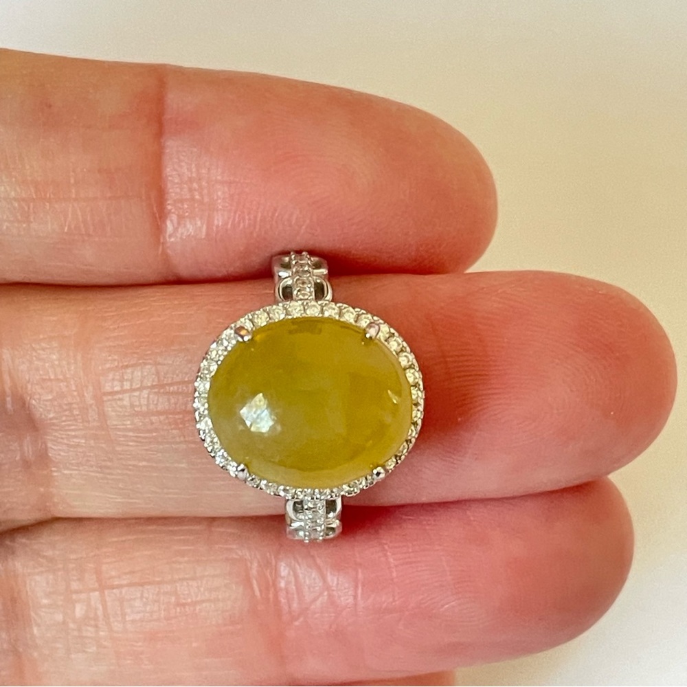Certified Natural Burmese Jadeite Ring